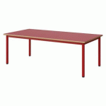 TABLE MALIBU 160X80 T2 4P STRA ALAISÉ ROUGE U321/ROUGE 3020
