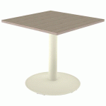 TABLE MANO 80X80 T6 STRA ALAISÉ CHÊNE B. CAPPUCCI/BEIGE 1013 - MOBIDECOR