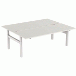 BUREAU DROIT BENCH 2 PLACES 200 CM - BLANC - ROBBERECHTS