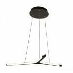 LAMPE À SUSPENSION LAMPE À SUSPENSION LED NOIRE LAMPE DE TABLE, DIMMABLE, OPTIQUE TROIS ÉTOILES, ALUMINIUM, 44W 3400LM 3000K, DXH 70X200CM FABAS LUCE