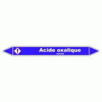 LOT DE 3 - MARQUEUR TUYAUTERIE - ACIDE OXALIQUE - VINYLE LAMINÉ - NFX 08-105 250 X 26 MM
