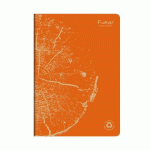 LOT DE 5 - CAHIER PIQUÉ FOREVER PREMIUM 100% RECYCLÉ A4 96 PAGES LIGNÉ PAPIER RECYCLÉ BLANC 90 G - ORANGE ROUILLE