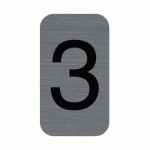 LOT DE 7 - PLAQUE DE SIGNALISATION CHIFFRES 