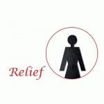 PANNEAU PICTO PMR EN RELIEF - BLANC