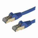 STARTECH.COM 7.5M CAT6A ETHERNET CABLE, 10 GIGABIT SHIELDED SNAGLESS RJ45 100W POE PATCH CORD, CAT 6A 10GBE STP NETWORK CABLE W/STRAIN RELIEF, BLUE, FLUKE TESTED/UL CERTIFIED WIRING/TIA - CATEGORY 6A - 26AWG (6ASPAT750CMBL) - CORDON DE RACCORDEMENT - 7.5 