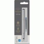 STYLO PLUME VECTOR, ACIER, TAILLE DE PLUME: M
