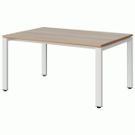 TABLE MALIBU 120X80 T3 SOUDÉ STRA ALAISÉ ACACIA/BLC 9016