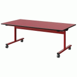 TABLE MALIBU RAB. 160X80 T3 DL ST ROUGE U321/NOIR ROUGE 3020