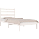 CADRE DE LIT BLANC BOIS DE PIN MASSIF 90X200 CM - VIDAXL