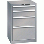 ARMOIRE GRIS PIGEON 564X572X850 AVEC 4 TIR. 75KG - LISTA