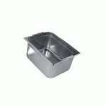 BAC GASTRO INOX 1/2 PERFORÉ À  ANSES ESCAMOTABLES - H 200 MM