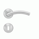 BÉQUILLE DOUBLE SUR ROSACE SLIM STYLE BE400B À CLIPSER EN INOX SATINÉ - CLÉ L KARCHER DESIGN
