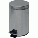 COLLECTEUR À PÉDALE JVD 5 L INOX MIROIR