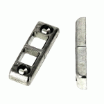 GÂCHE TRINGLE DOUBLE EN APPLIQUE POUR PVC DIMENSIONS 81X17X8MM - FERCO - E-19509-00-0-1