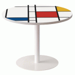 GUÉRIDON BAS EASY OFFICE PIED MÉTAL Ø 80 CM PLATEAU COLORIS DÉCOR DESIGN - MANUTAN COLLECTIVITÉS