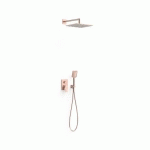 KIT DE DOUCHE ENCASTRÉ RAPID-BOX OR ROSE - TRES 21128040OP
