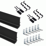 KIT DE PROFILÉS SUPÉRIEURS GOLA - POUR MEUBLES DE CUISINE - ALUMINIUM ANODISÉ MAT EMUCA