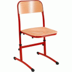 LOT DE 2 CHAISES RÉGLABLES NILA ROUGE RAL 3000 - MANUTAN COLLECTIVITÉS