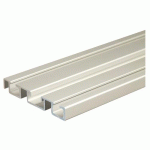 RAIL BAS POUR PORTE COULISSANTE - 2550 MM - NOIR - P300-19 SEED
