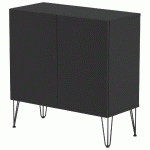 RANGMENT MI-HAUT JAVA 120 CM 2 PORTES NOIR/NOIR - MANUTAN COLLECTIVITÉS