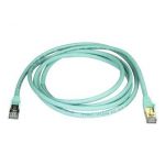 STARTECH.COM 2M CAT6A ETHERNET CABLE, 10 GIGABIT SHIELDED SNAGLESS RJ45 100W POE PATCH CORD, CAT 6A 10GBE STP NETWORK CABLE W/STRAIN RELIEF, AQUA, FLUKE TESTED/UL CERTIFIED WIRING/TIA - CATEGORY 6A - 26AWG (6ASPAT2MAQ) - CORDON DE RACCORDEMENT - 2 M - TUR