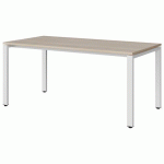 TABLE MALIBU 160X80 T5 SOUDÉ STRA ABS ACACIA/BLC 9016