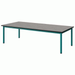 TABLE MALIBU 180X80 T1 4P STRA BÉTON F186/NOIR BLEU 5018