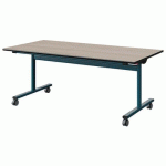 TABLE MALIBU RAB 160X80 T4 DL ST ANTIB ACACIA/NOIR BLEU 5025
