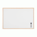 TABLEAU BLANC BASIC DE BI-OFFICE, SURFACE MAGNÉTIQUE, CADRE EN BOIS NATUREL, 90 X 60 CM