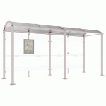 ABRI BUS VOÛTE 5 M SANS BARDAGES LATÉRAUX - GRIS 7044 - PROCITY