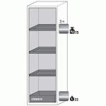 ARMOIRE SÉCURITÉ S-CLASSIC-90 S90.196.060.WDASR GRIS CLAIR