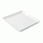 ASSIETTE CARREE 24,5 CM MELAMINE BLANCHE