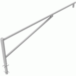 BARRIÈRE PIVOTANTE GALVANISÉ BÉTONNER SERRURE PROFILÉ-3500MM - SCHAKE