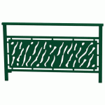 BARRIÈRE VENISE 1.50M STRUCTURE TÔLE DÉCOUPÉE ZINC VERT 6005 - PROCITY