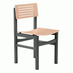 CHAISE EOLE 4 PIEDS - HÊTRE BOULEAU - HÊTRE ANTHRACITE - SUNSET CREATION