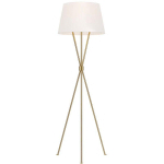 LAMPADAIRE LAMPADAIRE SALON LAMPE ACIER LIN LAITON H 139,7 CM 1 LUMIÈRE