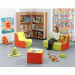 POUF CARRÉ POUSSIN BICOLORE - MANUTAN COLLECTIVITÉS