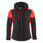 PRINTER PRIME PRIME VESTE SOFTSHELL FEMMES NOIR/ROUGE - TAILLE XXXL
