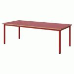 TABLE MALIBU 180X80 T3 4P STRA ALAISÉ ROUGE U321/ROUGE 3020
