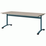 TABLE MALIBU 180X80 T5 DL STRA ABS ACACIA/BLEU 5025