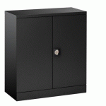 ARMOIRE PORTES BATTANTES UNION G. H 100 X L 91,6 X P 42,2 CM CORPS NOIR RAL 9005 PORTES NOIRES