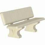 BANC MADISON BÉTON OCRE SABLÉ