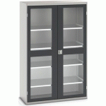 BOTT 1 ARMOIRE VERSO PORTES TRANSPARENTES AVEC 4 TABLETTES 1300X550X2000_BOTT