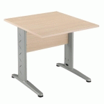 BUREAU DROIT ALTYS L 80 X P 80 CM PLATEAU HÊTRE PIÉTEMENT L MÉTAL ALUMINIUM