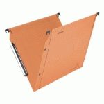 LOT DE 25 - DOSSIER SUSPENDU POUR ARMOIRES PREMIUM KRAFT LMG ESSELTE FOND NORMAL ORANGE