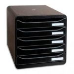 EXACOMPTA MODULE DE CLASSEMENT BIG BOX PLUS 5 TIROIRS NOIR 34,7X27,8X27,1 CM