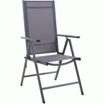 FAUTEUIL AVILA MULTIPOSITIONS TPEP/ALU - GRIS/GRAPHITE - PROLOISIRS