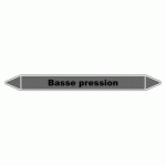 LOT DE 5 - MARQUEUR TUYAUTERIE - BASSE PRESSION - VINYLE LAMINÉ - NFX 08-105 450 X 52 MM