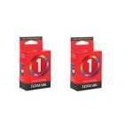 PACK DE 2 CARTOUCHES ENCRE LEXMARK N° 1