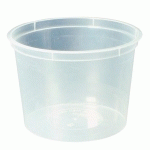 RÉCIPIENT INJECTÉ MICRO-ONDABLE 600 ML D.11.5X8.5 CM PP TRANSPARENT (VENDU PAR 500)